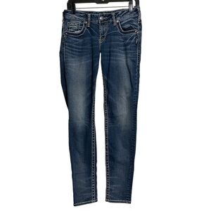 Silver boyfriend Jeans Women  Size 26/29 Blue  Distressed